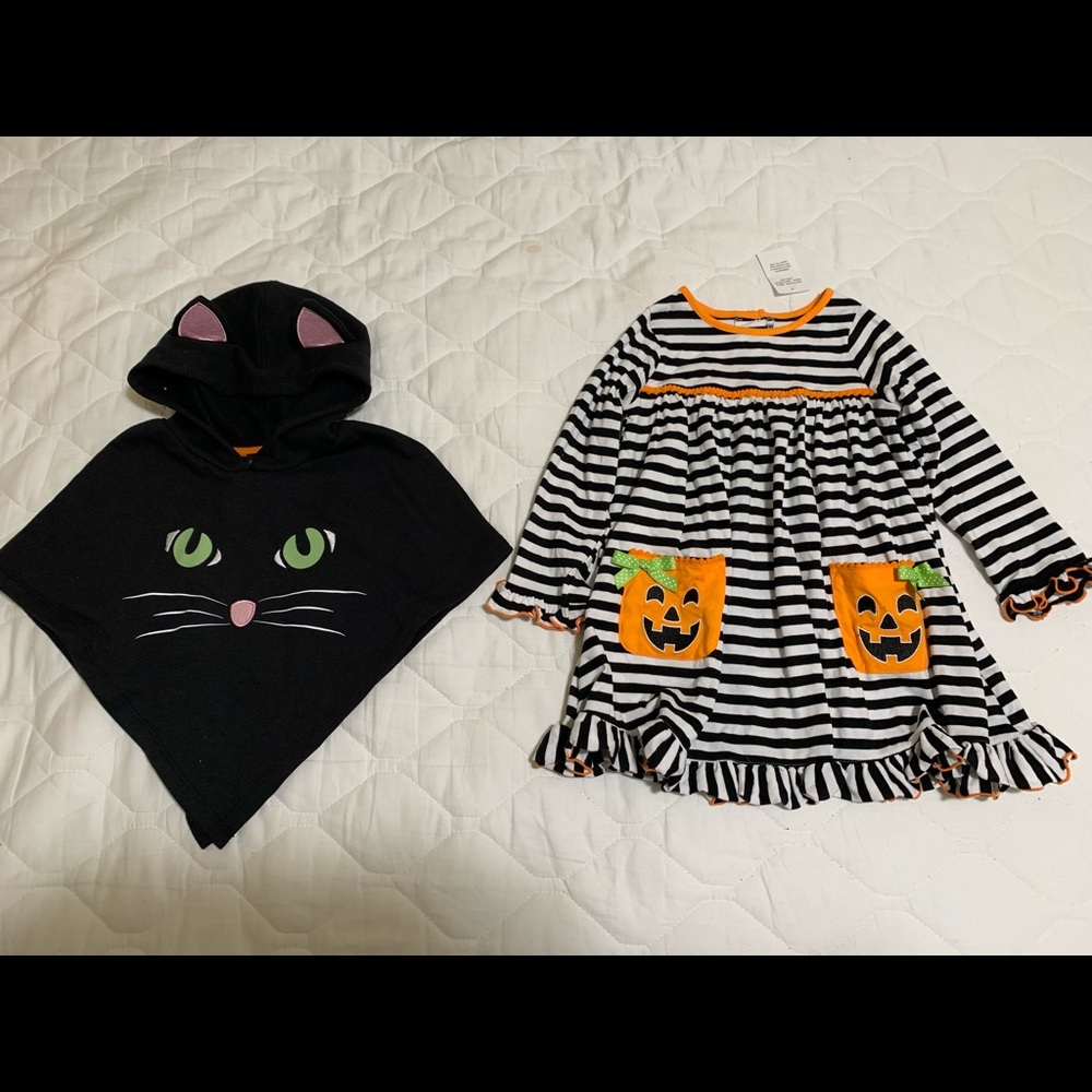 Halloween toddler girl 3T cape and dress NWT
